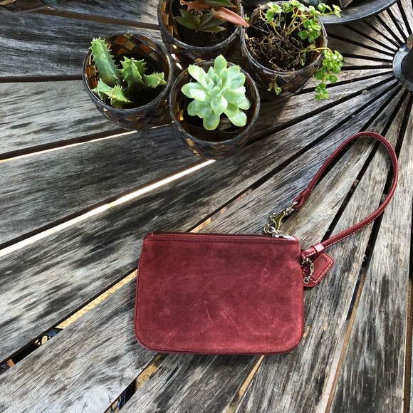 COACH Suede Wristlet Brick - Picture 5 of 6